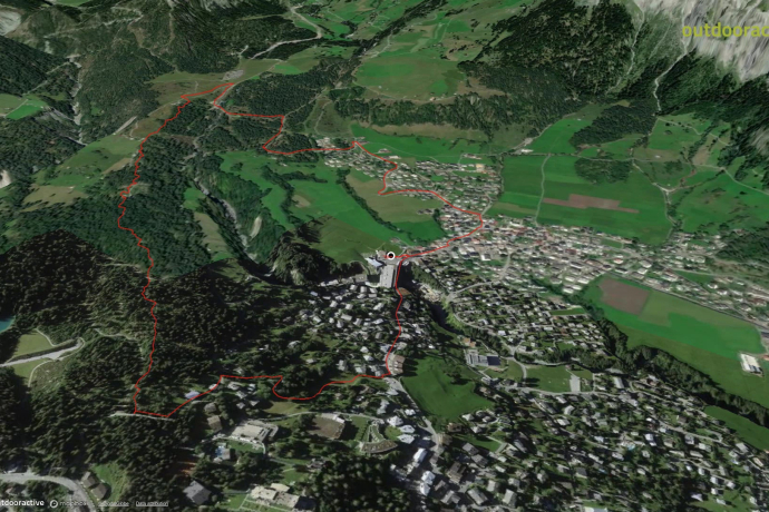 Mountainbike-tour in Flims Laax Falera: Runca Trail via Runca Höhe (12G)