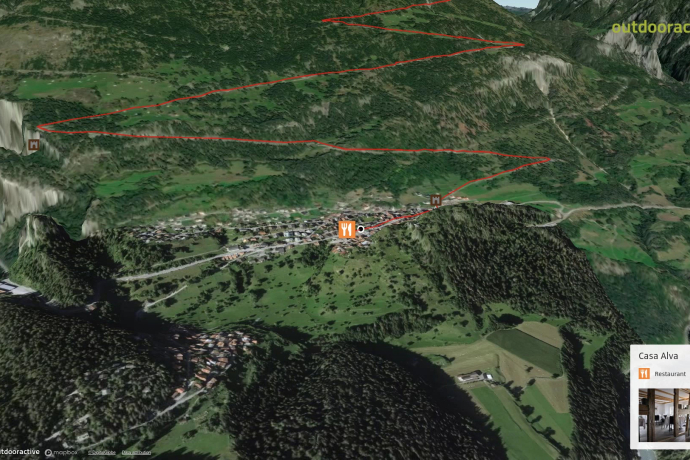 Mountainbike-tour in Flims Laax Falera: Bike & Hike: Strudeltöpfe Alp Mora (251)