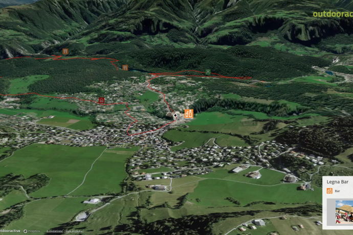 Bike route in Flims Laax Falera: 3 Lakes Route Gravel