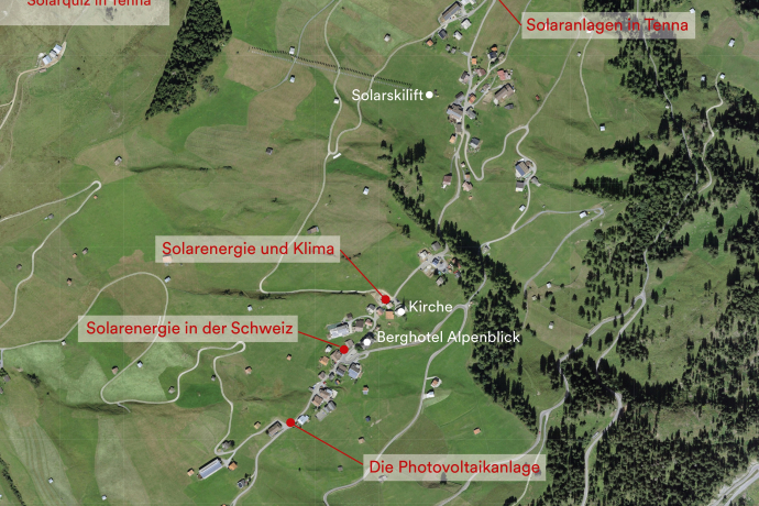 Emplacements des entrées thématiques du quiz solaire