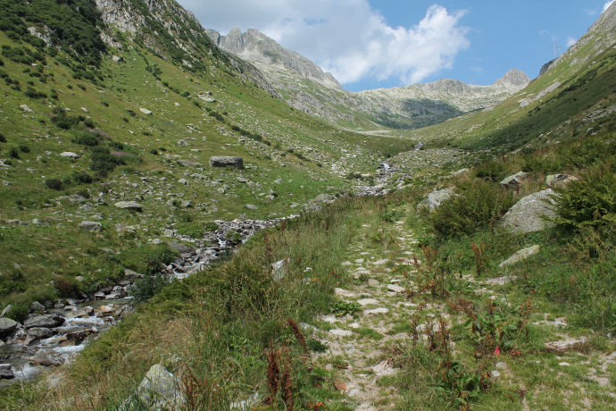 Aufstieg durch das Val Milar