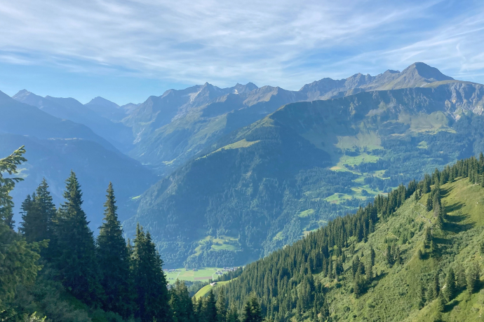Aussicht auf der Rundtour Alp Glivers