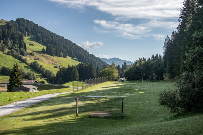 Fussballplatz Vals in Brigels