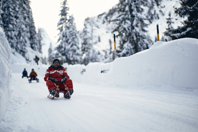 Slittino sulla Zerfreilastrasse