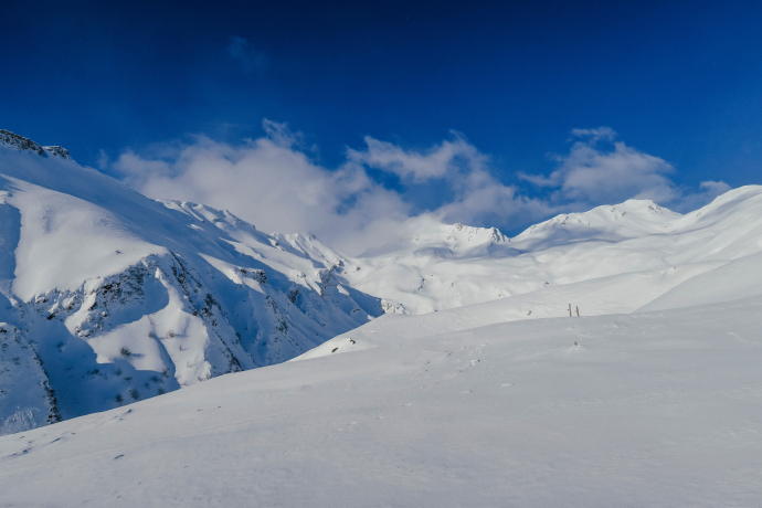 Fantastische Gebebirgslandschaften bei der Alp Ramosa