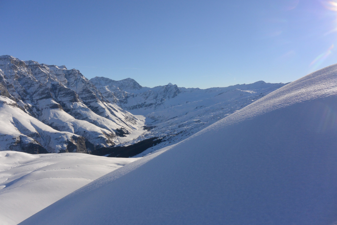 Impressive close-up view in the Safien Valley