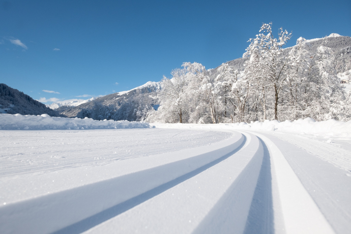 In Trun und Surrein ist die Loipe Klassisch und Skating gespurt In Trun und Surrein ist die Loipe Klassisch und Skating gespurt