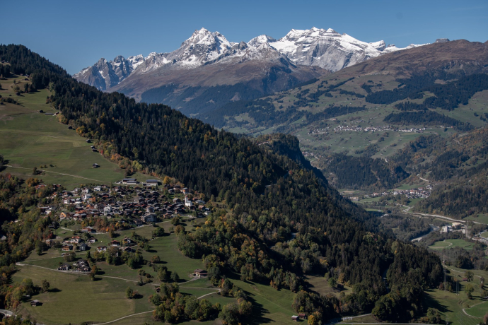 Vista dal punto fuoco sotto il Grab da Sevgein