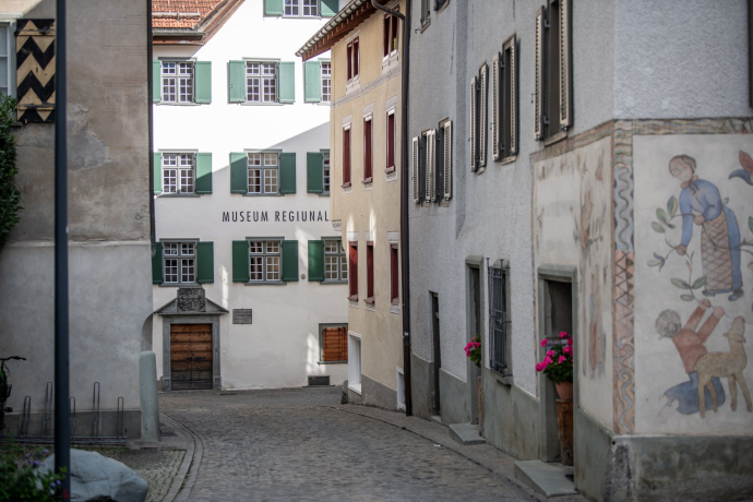 Die alten Häuserzeilen im "Städtli" von Ilanz Die alten Häuserzeilen im "Städtli" von Ilanz