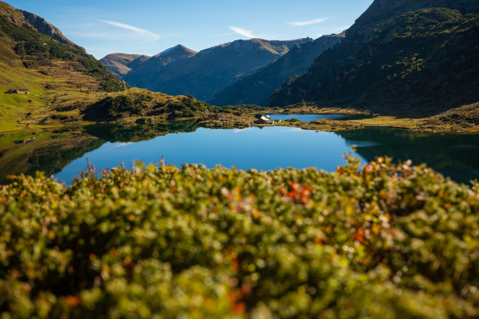 Murgsee with Murgsee hut