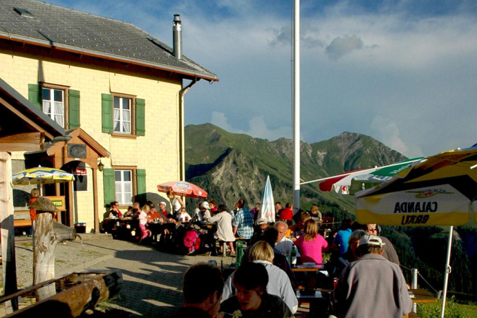 Prächtige Abendstimmung bei der Schesaplanahütte...