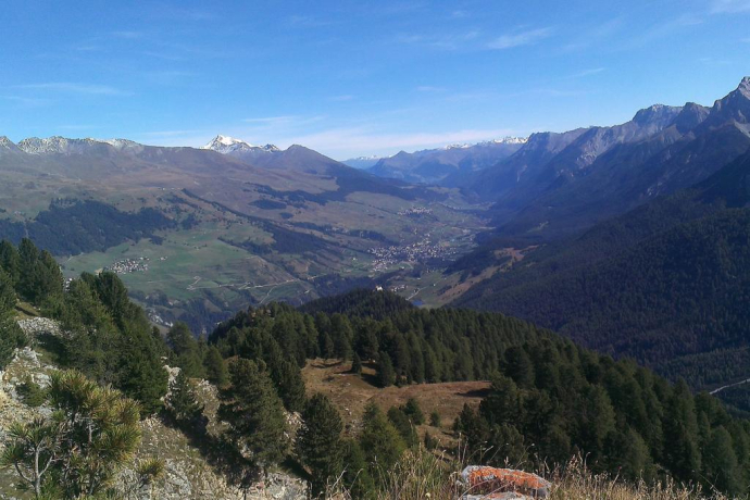 Crap Putèr: Panoramablick Unterengadin