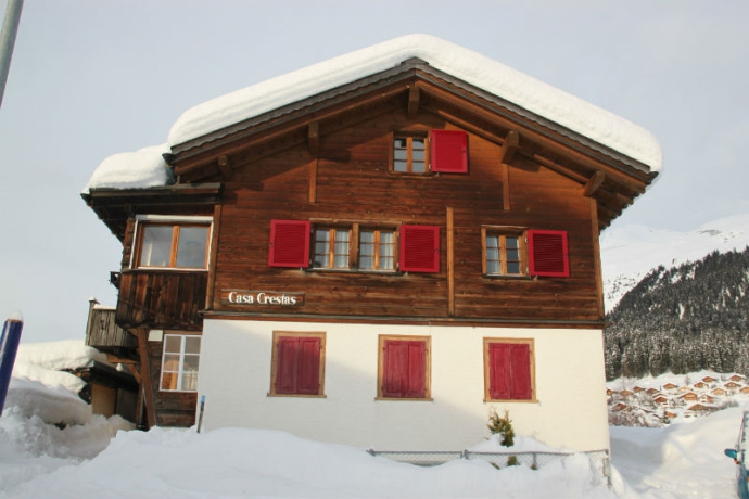 Ferienwohnung Crestas Calzaferri - Ansicht Winter