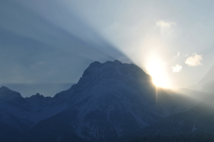 Sonnenaufgang im Winter