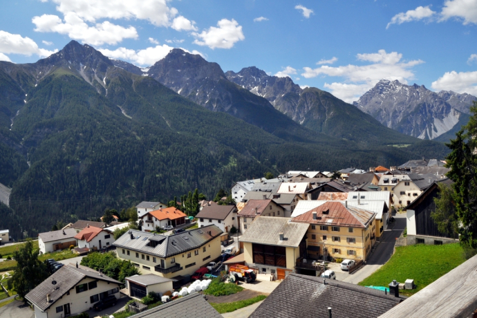 Vista sulle Dolomiti della Bassa Engadina