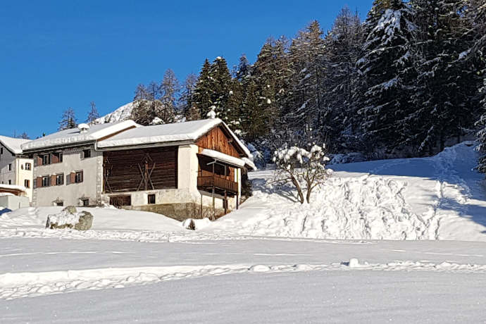 Haus Guardamunt im Winter