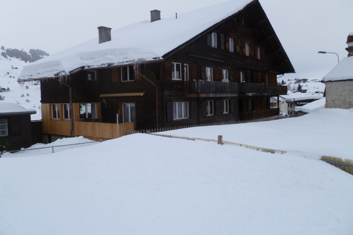 Ferienwohnung Crestas 55 - Ansicht Winter