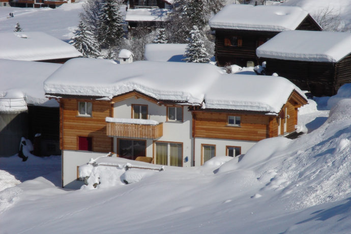 Ferienwohnung uf am Tobel, Obersaxen Tobel - Winter Ansicht