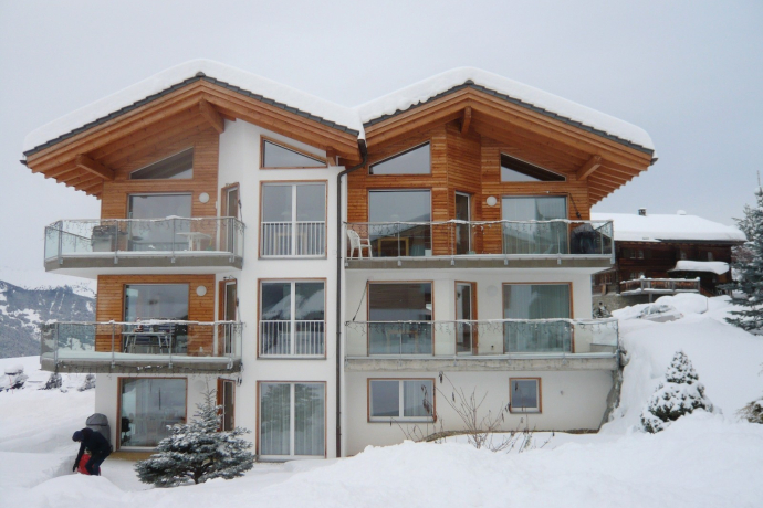 Ferienwohnung Wissa Turra, Obersaxen-Miraniga - Ansicht Winter