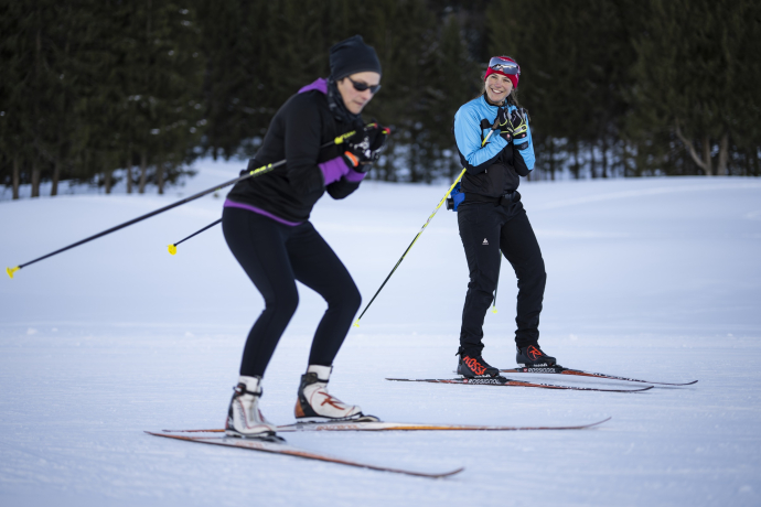 Langlaufunterricht im Taminatal
