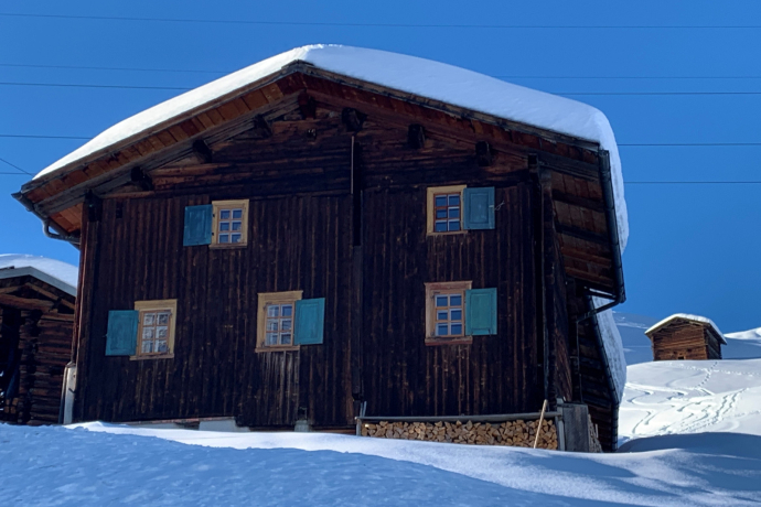 Ferienhaus Büel - Camana - Ansicht Winter