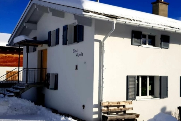 Ferienwohnung Bergblick Vigela - Ansicht Winter