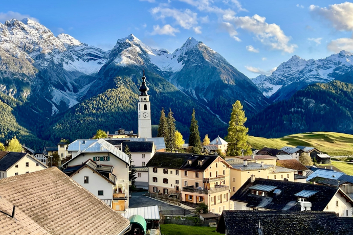 House 117A in the middle of the village