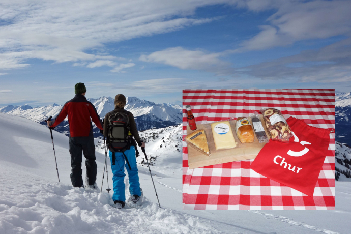 Snowshoe hike Dreibündenstein from Chur incl. special lunch and train ticket (exp_1a4f851)