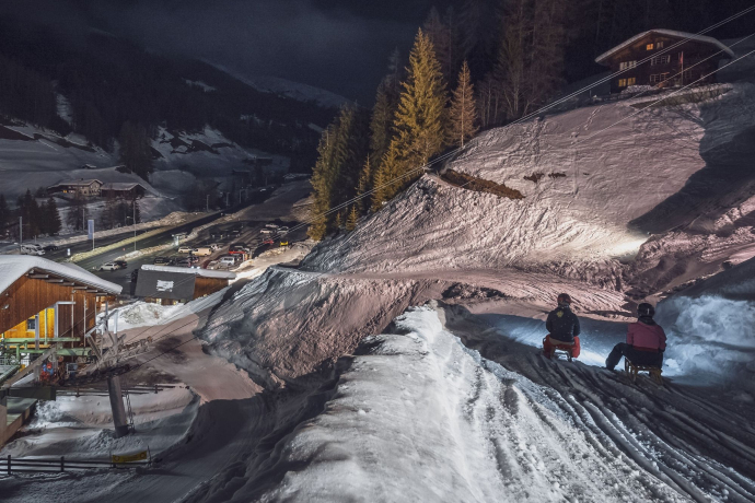Luge nocturne au Rinerhorn, y compris la carte du soir et la fondue (exp_6521aad)