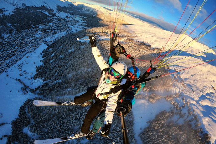 Davos Parapente Tandem avec départ à ski (exp_f38642e)