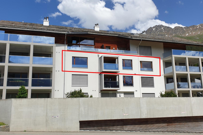 3.5 Zimmer Whg. Valbella aussen eingezeichnet