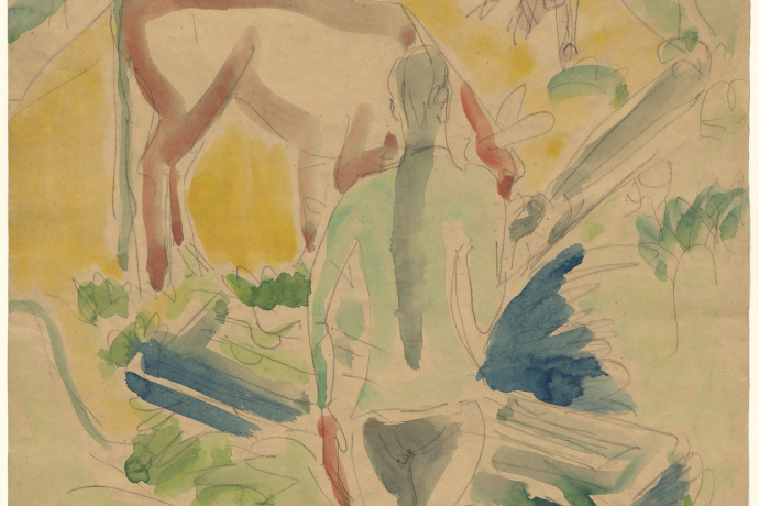 AUSDRUCK IN LINIE UND FARBE. Zeichnungen und Aquarelle von Ernst Ludwig Kirchner (gdl_881404313_image)