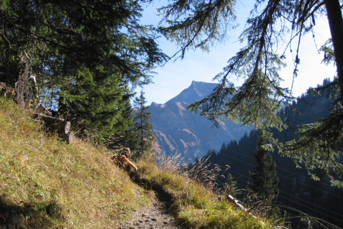 Etappe 5: Sicht auf Piz Beverin, vom Glasspass aus