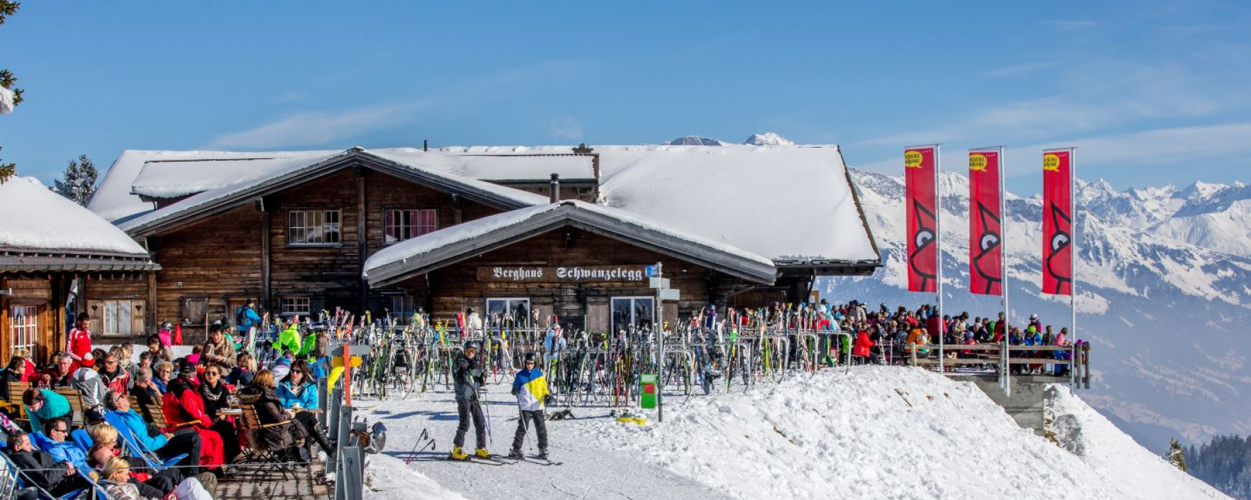 Bergrestaurant Schwänzelegg im Skigebiet Grüsch Danusa