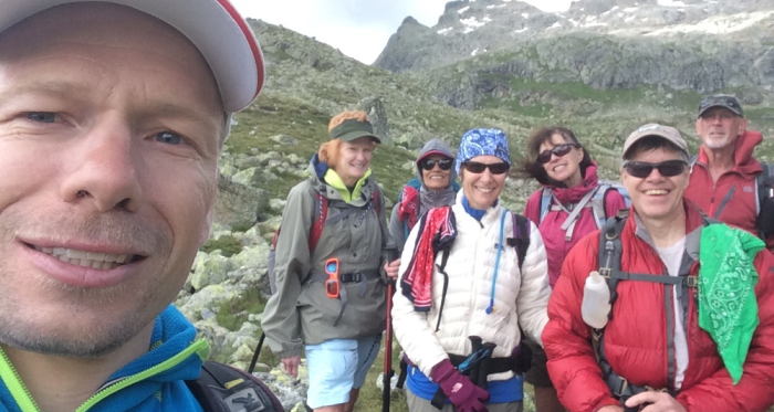 David Baer mit Wandergruppe David Baer mit Wandergruppe