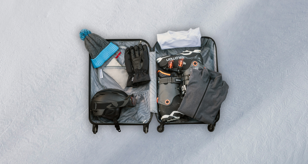 Koffer für die Skiferien (Foto: © Marco Hartmann, Graubünden Ferien) Koffer für die Skiferien