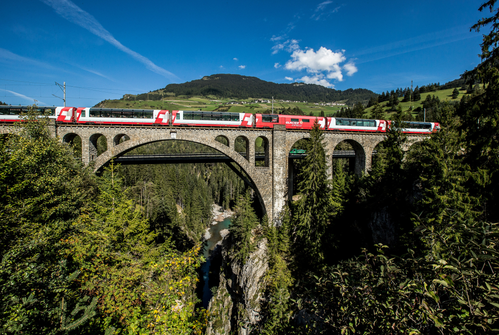 Solisviadukt der Rhätischen Bahn (RhB) bei Bergün
