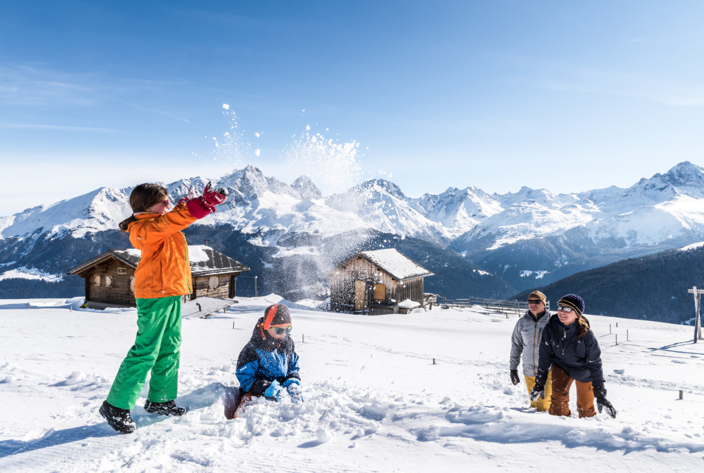 Familienspass im Schnee von Savognin Bivio