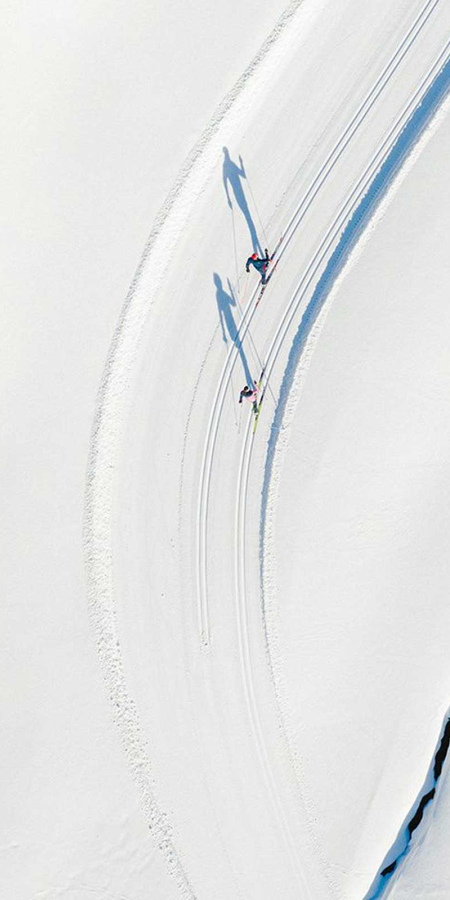 Ski de fond au Val Roseg (Photo : © Filip Zuan)
