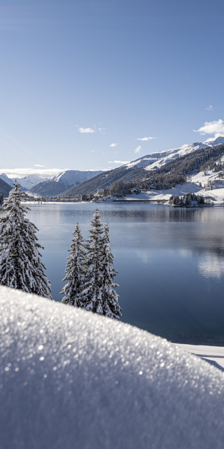 Winterliche Stimmung am Davosersee (Foto: © Destination Davos Klosters / Andrea Badrutt) Winterliche Stimmung am Davosersee (Foto: © Destination Davos Klosters / Andrea Badrutt)