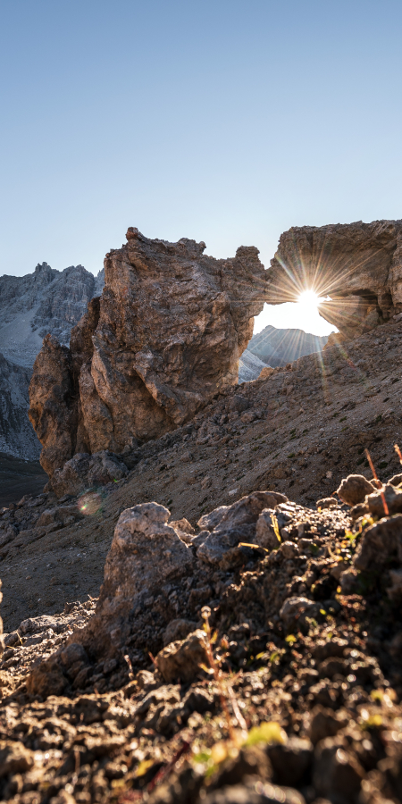 Rock gate in the Parc Ela