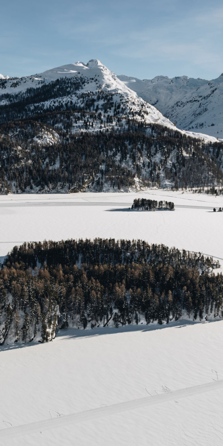 Winterseelandschaft im Engadin