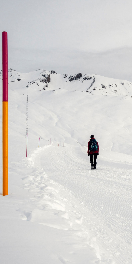 Winterweitwandern in Motta Naluns auf der Via Engiadina