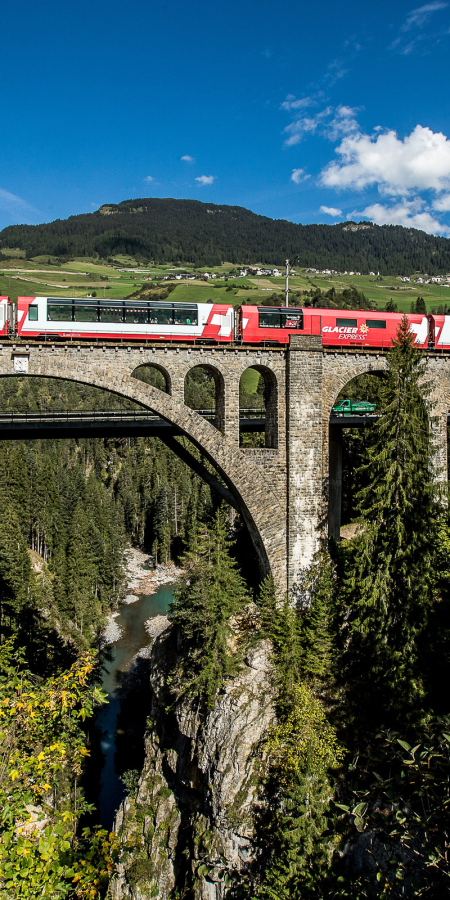 Rhaetian Railway: the Solis Viaduct near Thusis