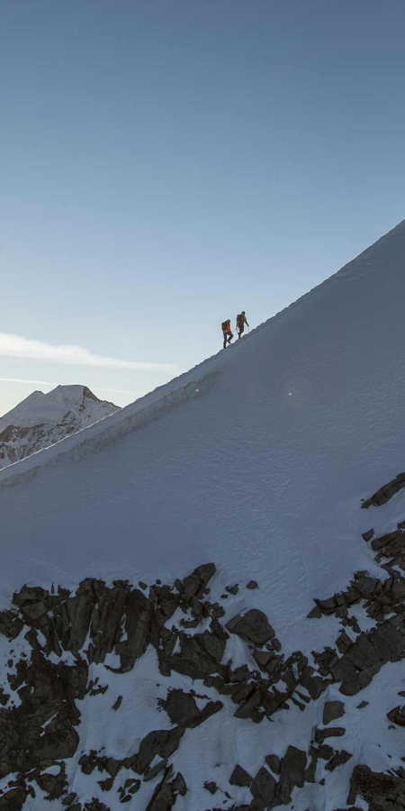 Bergsteiger auf dem Biancograt (Foto: © Engadin St. Moritz Tourismus / Andrea Badrutt)