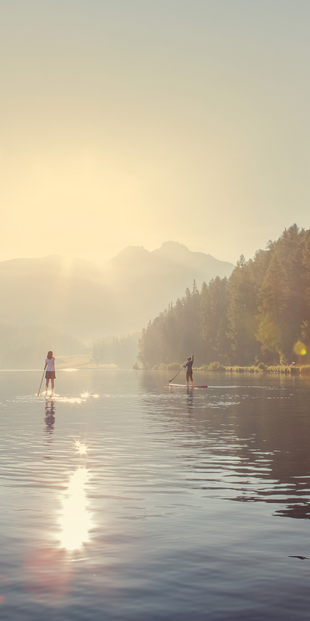 Stand Up Paddle auf dem St. Moritzersee