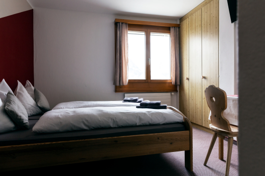 Zimmer im Berghaus Diavolezza (Foto: © Thalia Wünsche) Zimmer im Berghaus Diavolezza (Foto: © Thalia Wünsche)