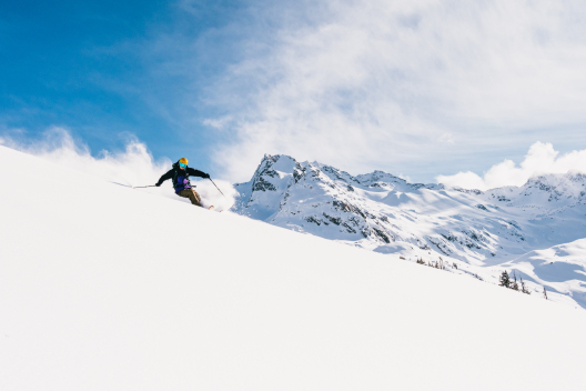 Skifahrer in Disentis Sedrun