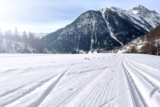 Langlaufloipe bei Susch