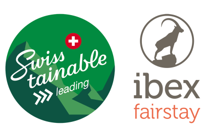 Signete Swisstainable und ibex fairstay
